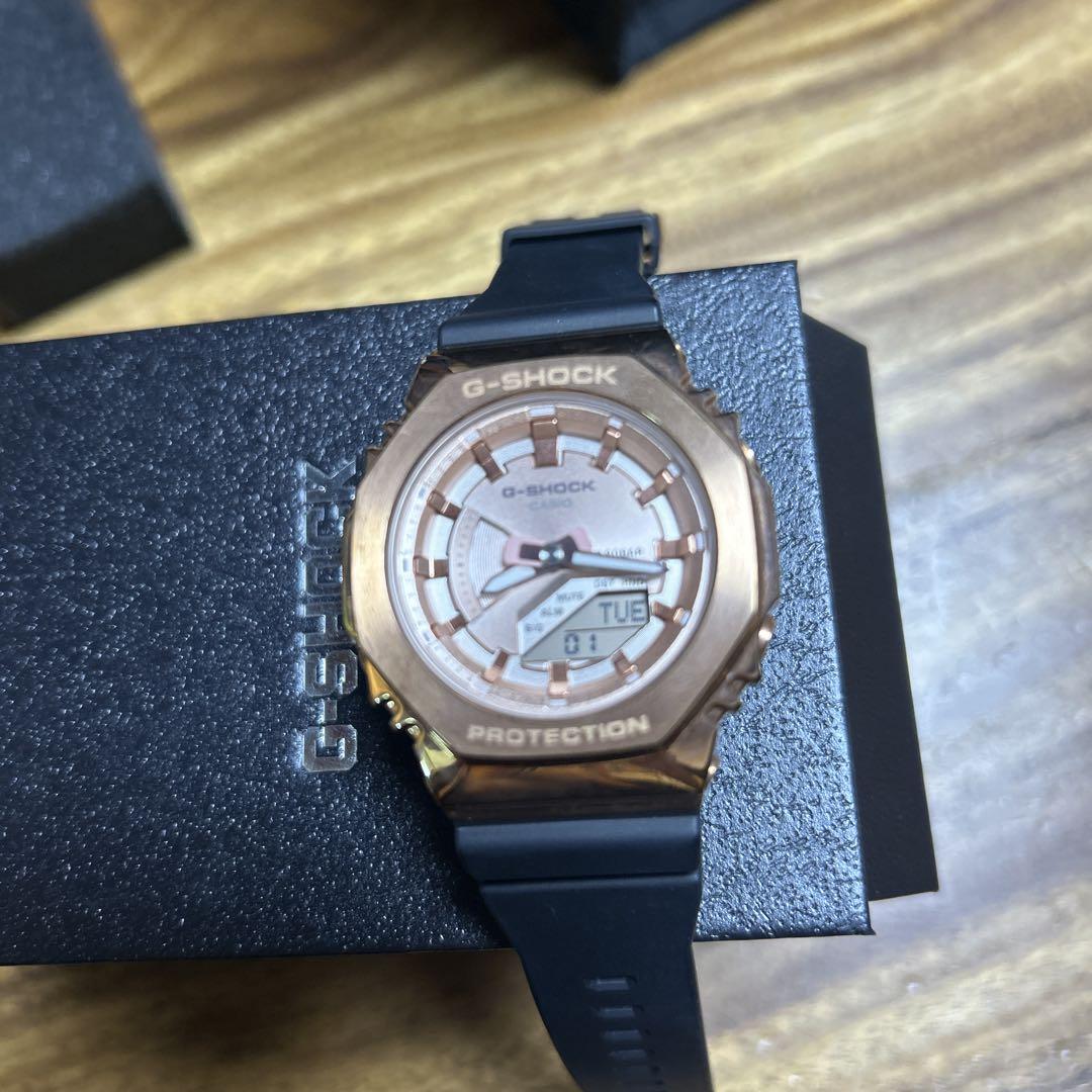 G-SHOCK デジタルウォッチ ローズゴールド ピンクゴールド、ベルト黒