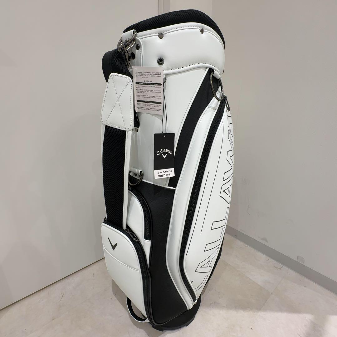 新品未使用Callaway キャディバッグ ネームプレート付きホワイトブラック callaway キャディバッグ ホワイト・ブラック - メルカリ