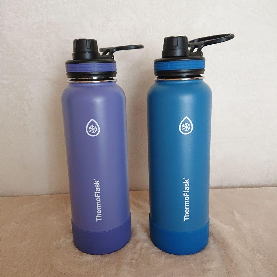 ThermoFlask ステンレスボトル１.２L ２個セット ブルー/パープル