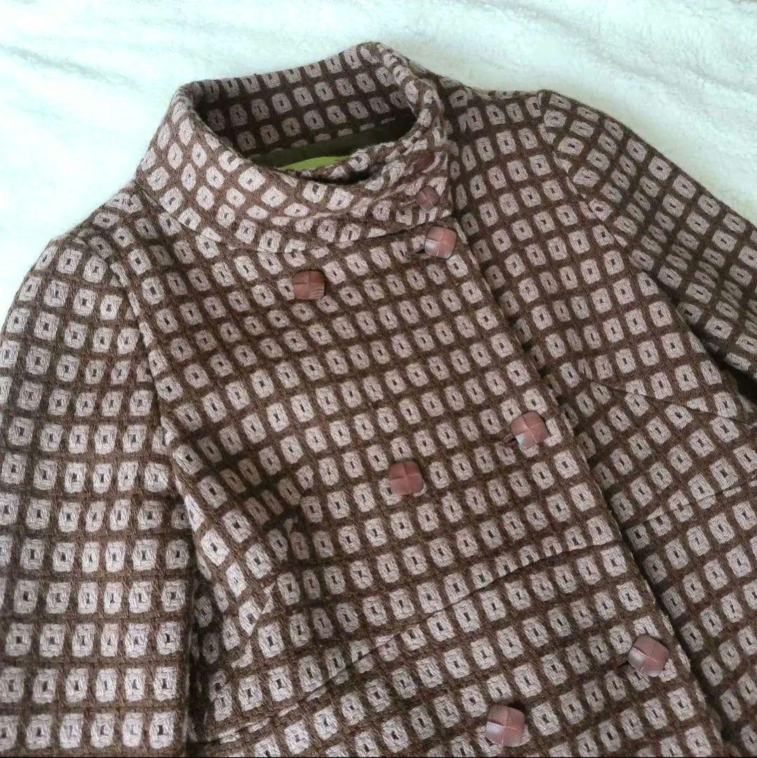 美品 ホコモモラ Jocomomola Aラインステンカラーコート