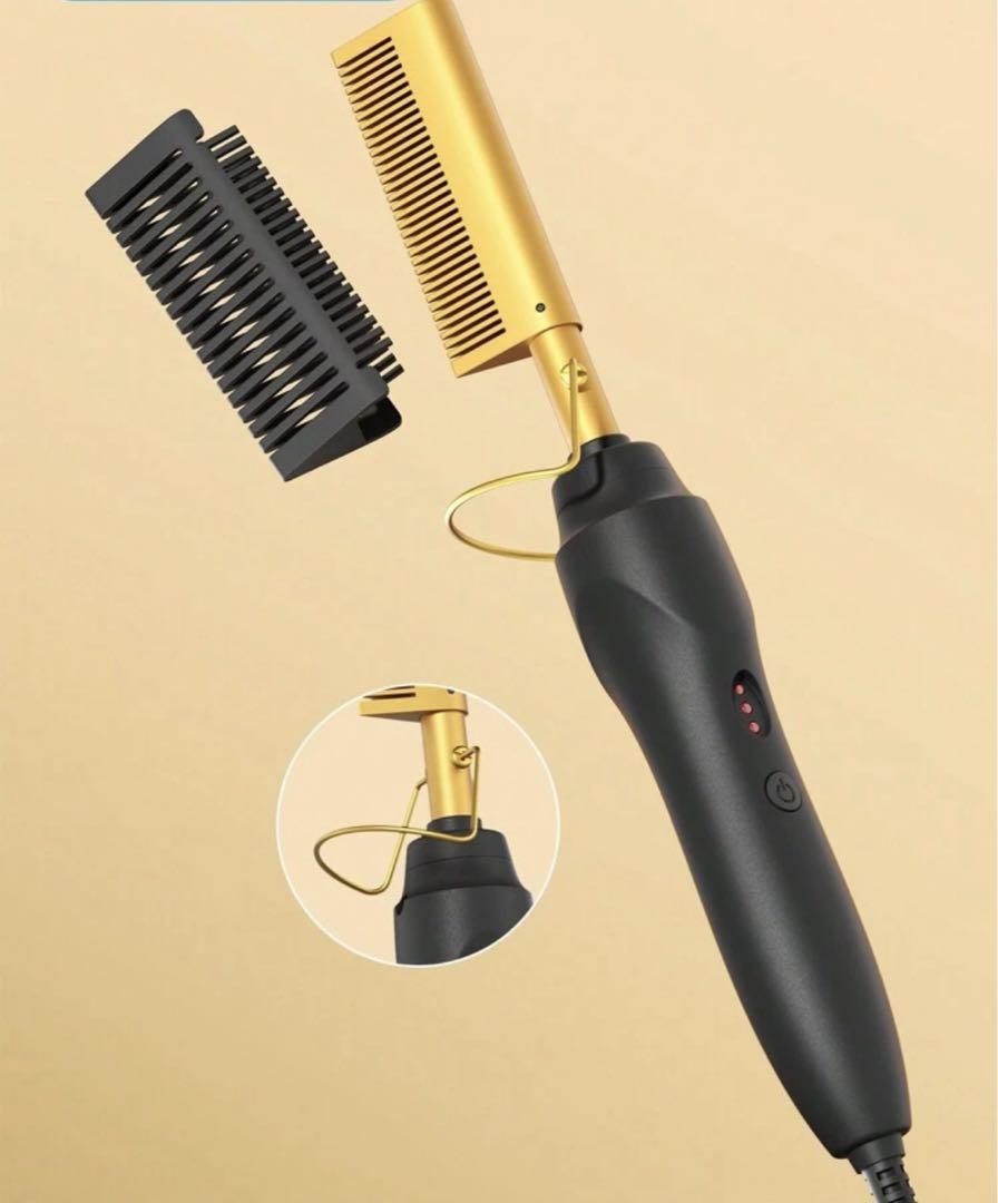 コーム型ヘアアイロンストレートアイロン