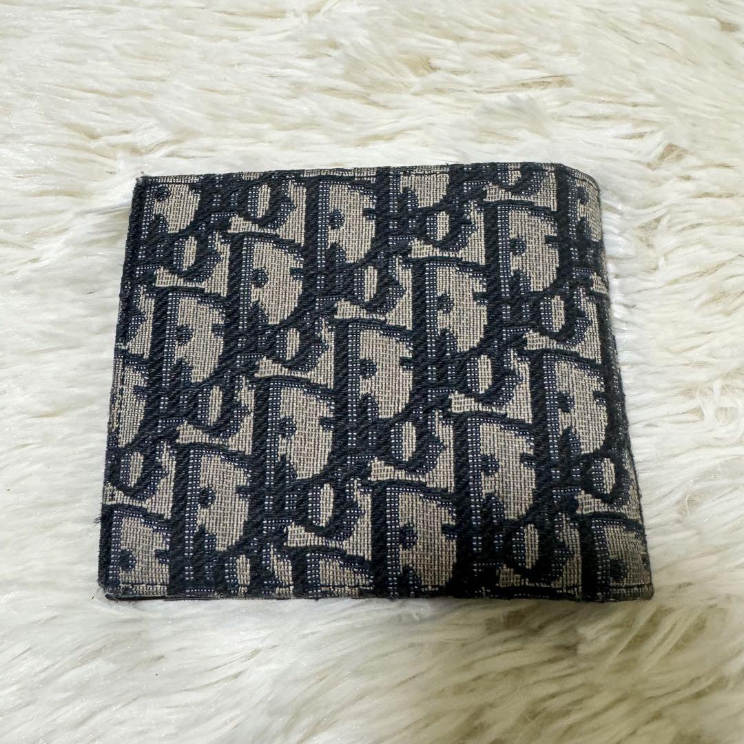 【極美品】DIOR 二つ折り財布 オブリーク ジャガード コンパクトウォレット