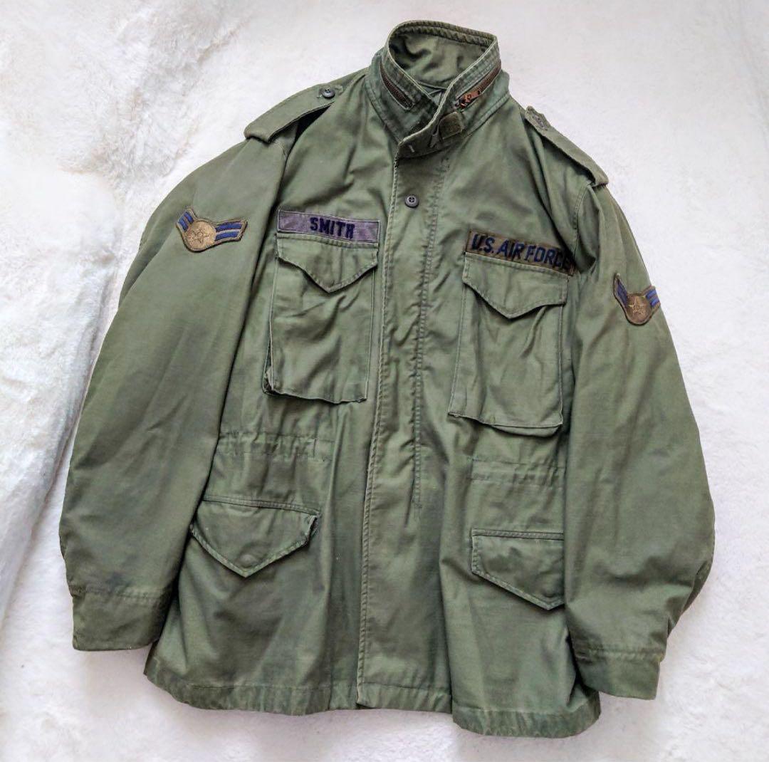 70s 米軍実物 M-65 フィールドジャケット ワッペン 上級階級 XL