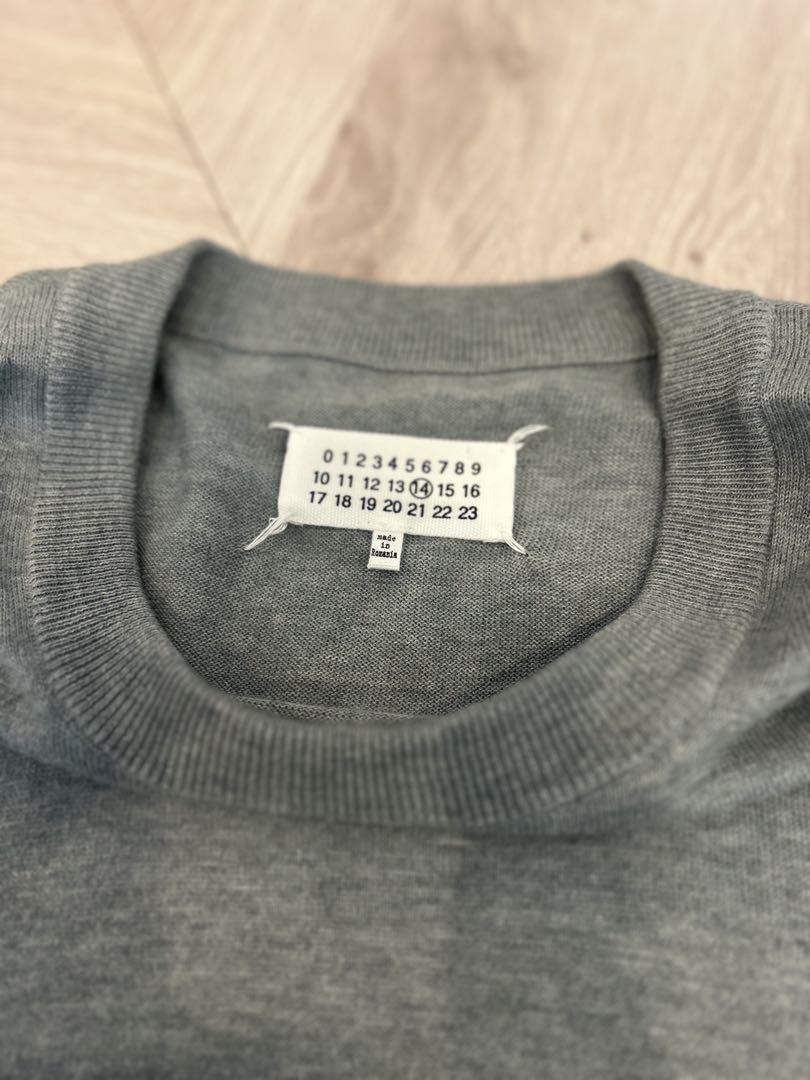 M メゾンマルジェラ 20ss エルボーパッチニット グレー