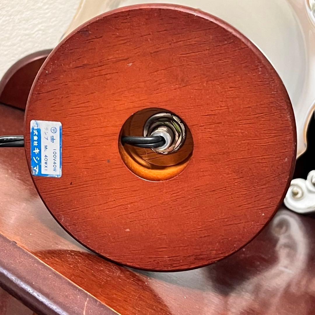 希少！キシマ製 花柄 ミルクガラス フリルシェードランプ スタンドライト レトロ