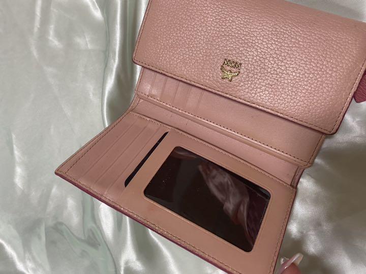 リボン MCM リボン ギャランティカード付き bwmv2-m53853282551 財布 ピンク ウッド