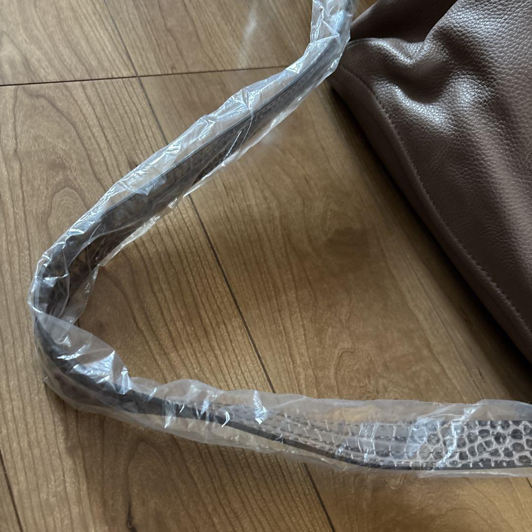 LANCEL ブラウンレザー 2way ハンドバッグ