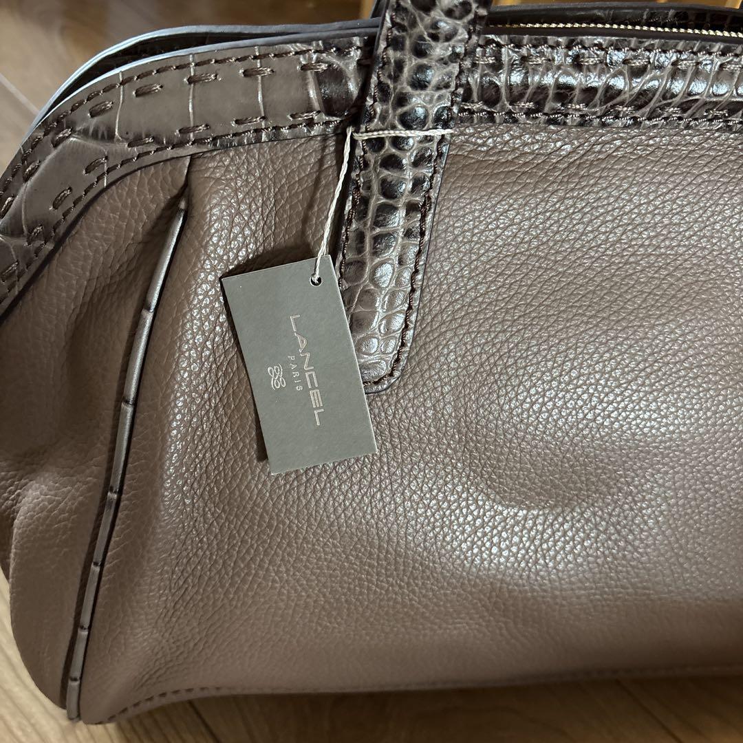 LANCEL ブラウンレザー 2way ハンドバッグ