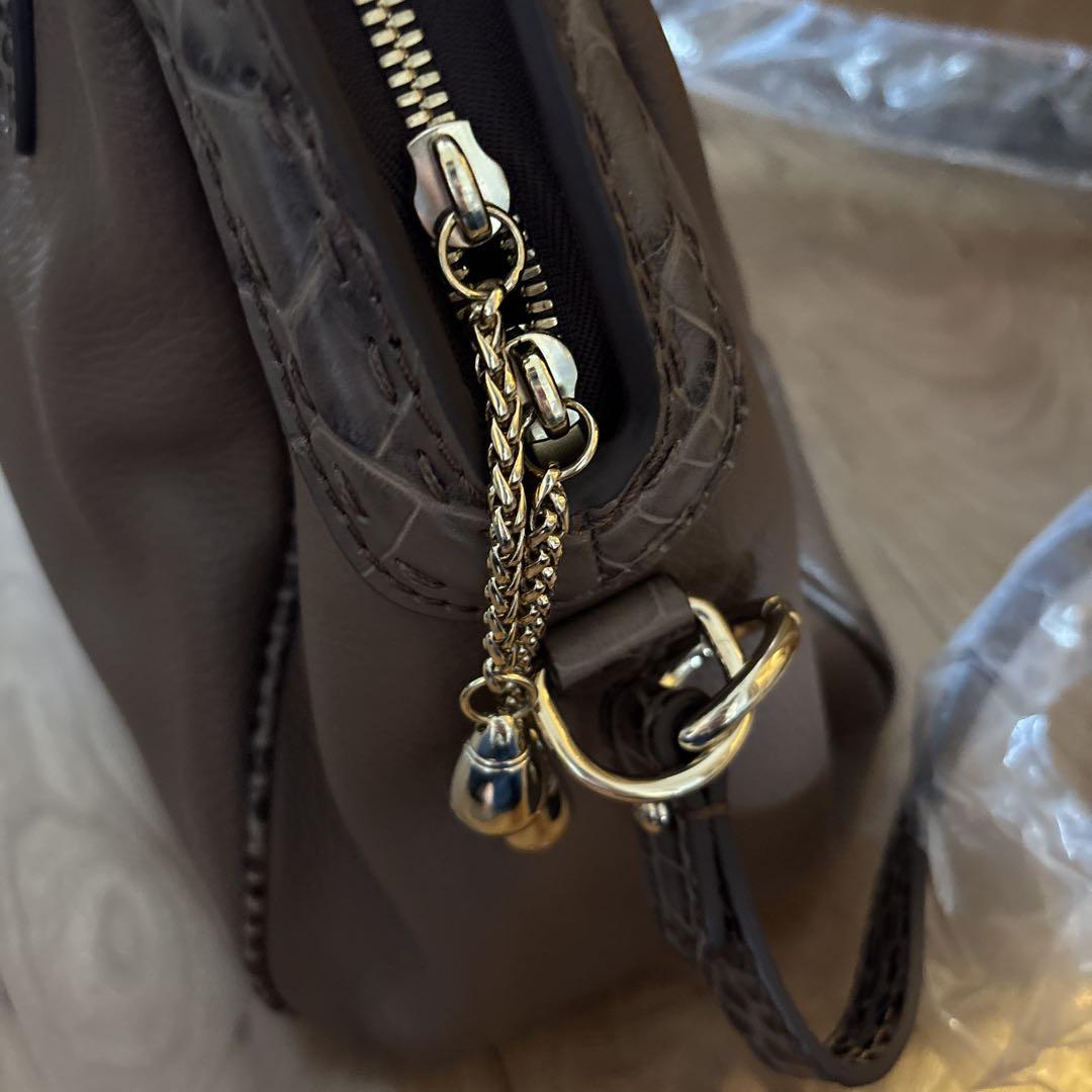 LANCEL ブラウンレザー 2way ハンドバッグ