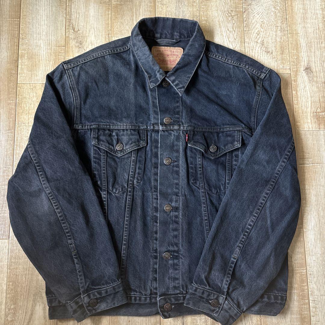 古着 90s ユーロ リーバイス 70503 02 ブラック デニムジャケット