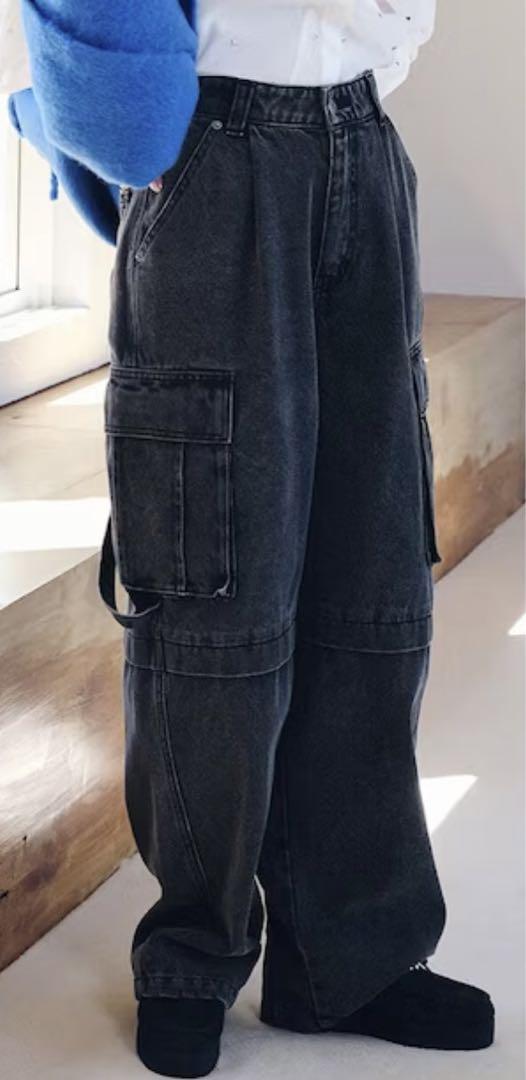 LILY BROWN カーゴデニムパンツ Sサイズ