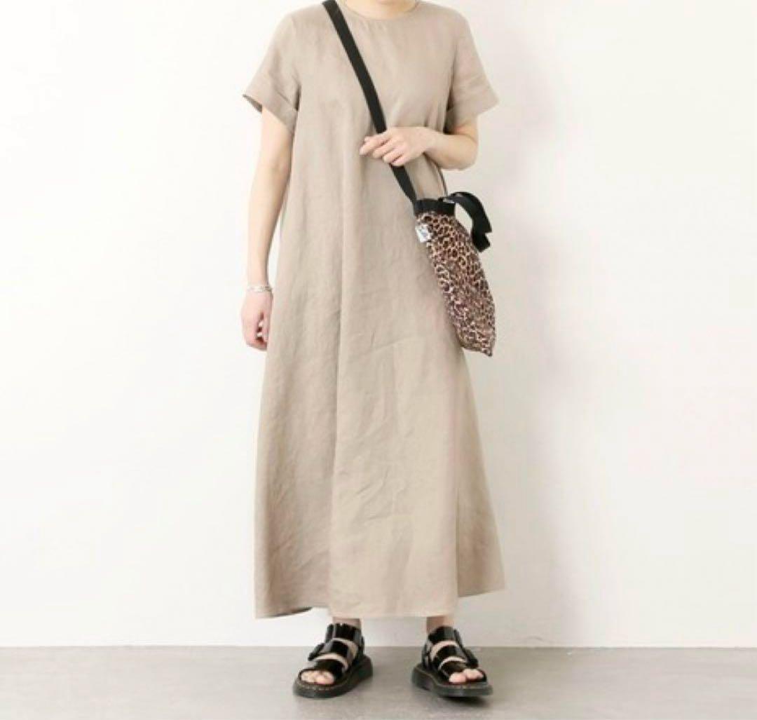JOURNAL STANDARD リネンハーフスリーブマキシフレアワンピースワンピース