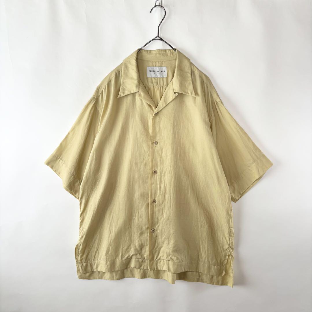 【美品】23SS TOMORROWLAND オープンカラー シャツ シルク混 M
