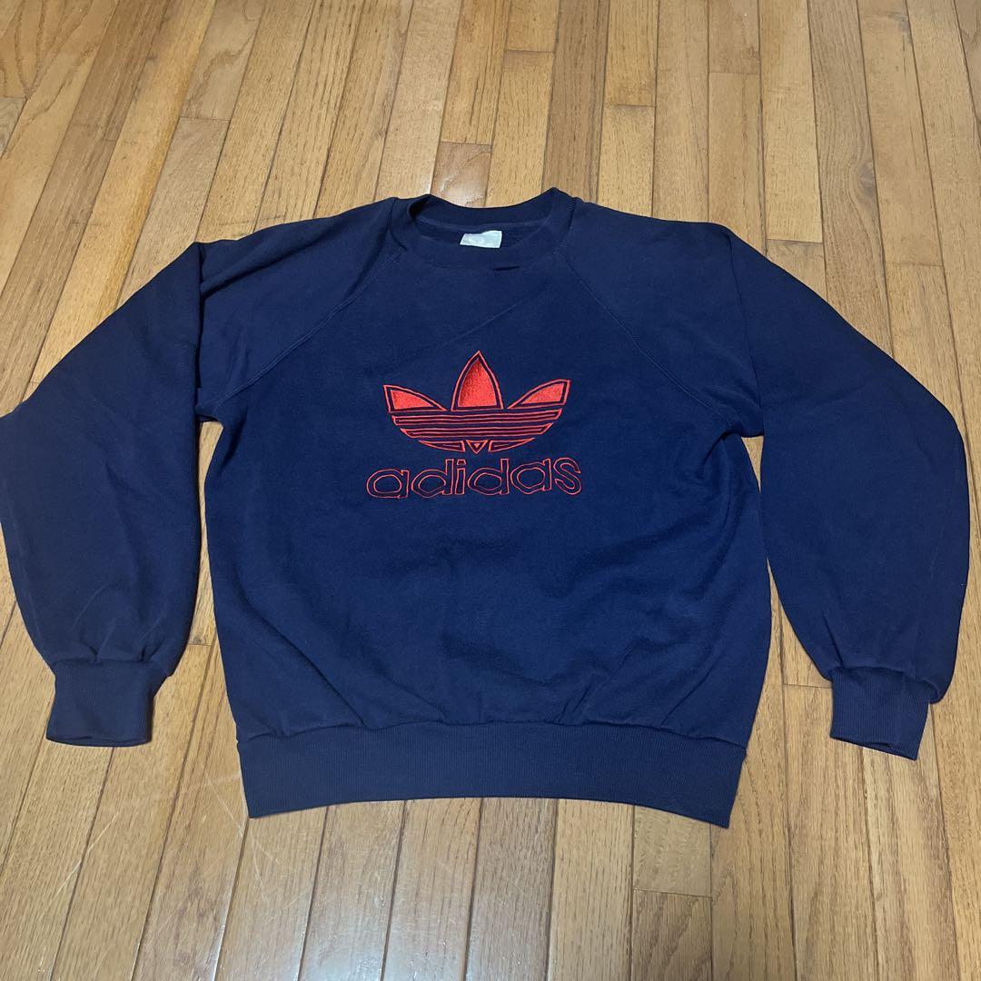 Aries ネイビー ロゴ刺繍 トレーナー adidas ネイビー ロゴ刺繍 トレーナー - メルカリ