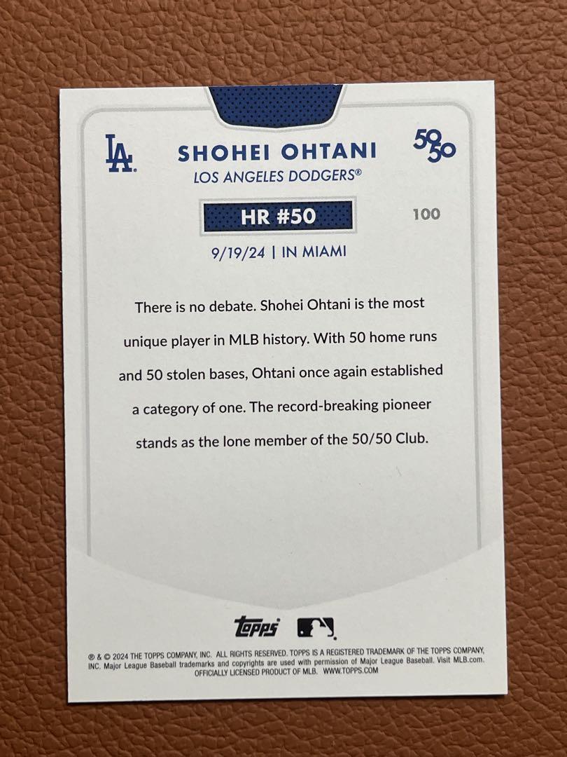 大谷翔平 Topps 50/50 #100 50号本塁打