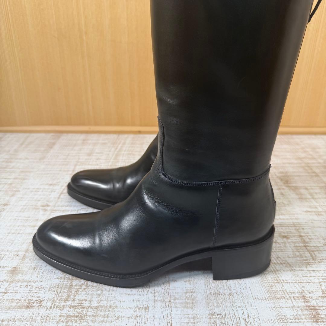 Sartoreバックベルト ジョッキーブーツ レザー ネイビー 箱付き Sartoreバックベルト ジョッキーブーツ レザー ネイビー 箱付き