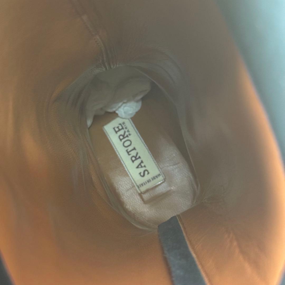 Sartoreバックベルト ジョッキーブーツ レザー ネイビー 箱付き Sartoreバックベルト ジョッキーブーツ レザー ネイビー 箱付き