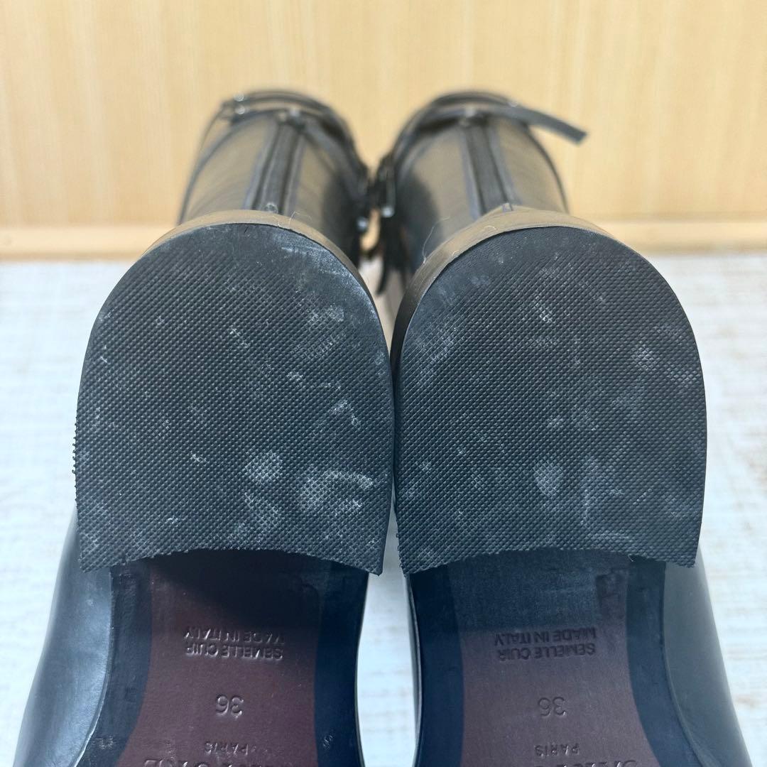 Sartoreバックベルト ジョッキーブーツ レザー ネイビー 箱付き Sartoreバックベルト ジョッキーブーツ レザー ネイビー 箱付き