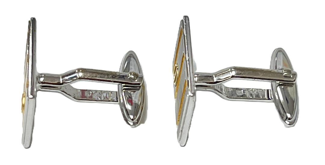 ダンヒル カフスボタン dロゴ シルバー ゴールド 中古品 (153075