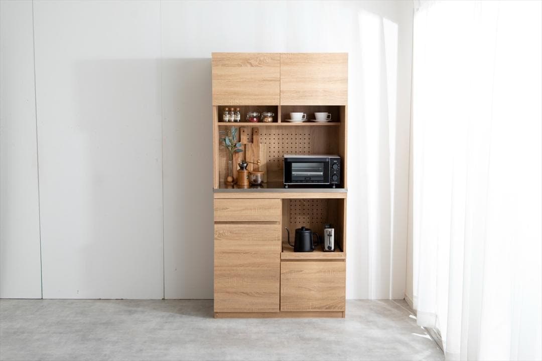 ステンレス天板食器棚 大容量