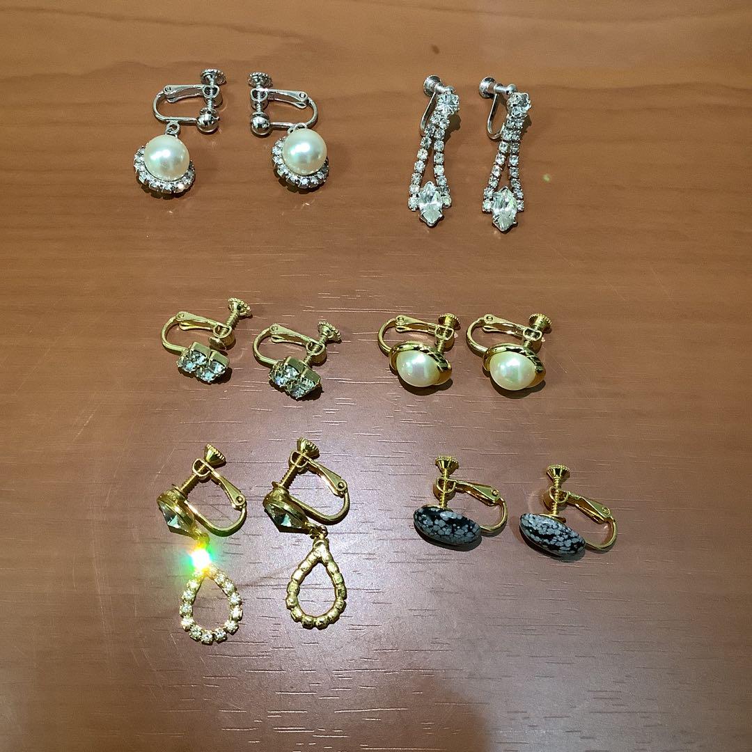 5073⑦【イヤリングまとめ売り　ストーン　ゴールド　シルバー　真珠】