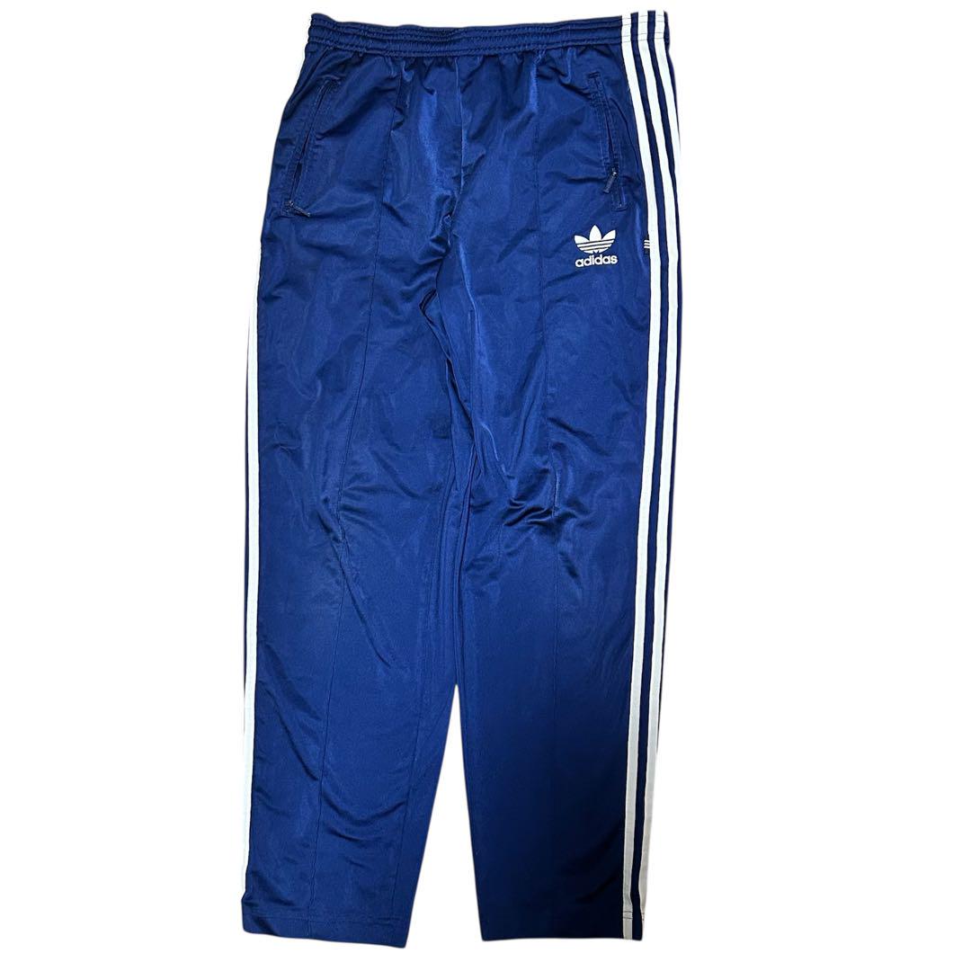 oldadidas 青 トラックパンツ3本ライン