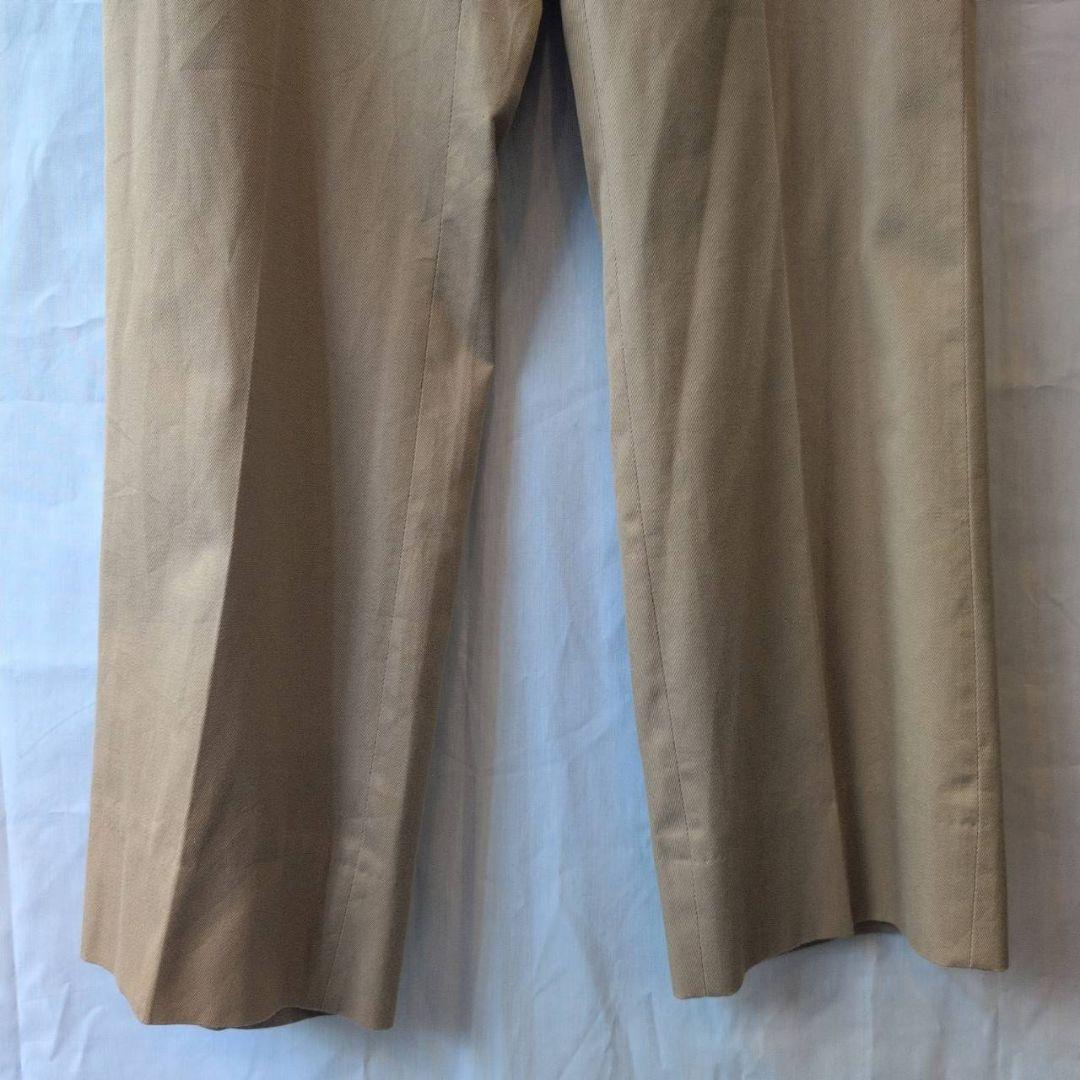 70s 80s USA製 ポリ パンツ スラックス ベージュ W33相当 4