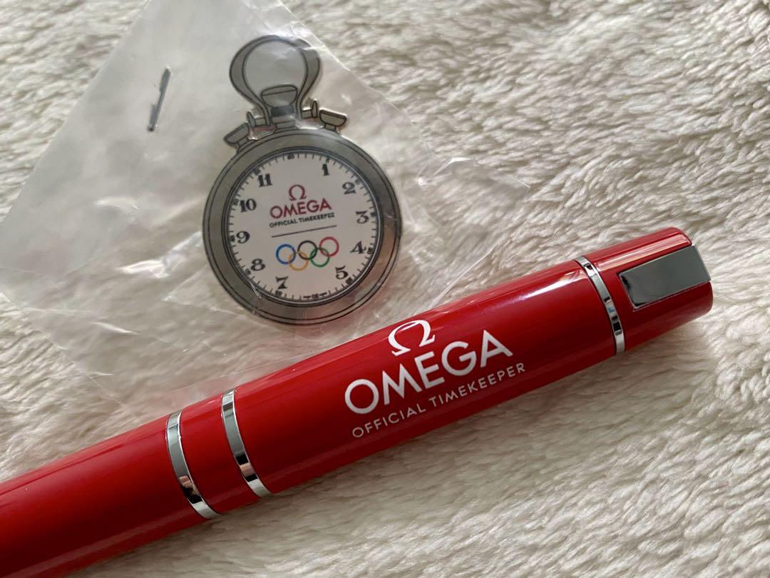 OMEGA Ω 公式タイムキーパーボールペン+バッジ 超レア品！新品未使用！
