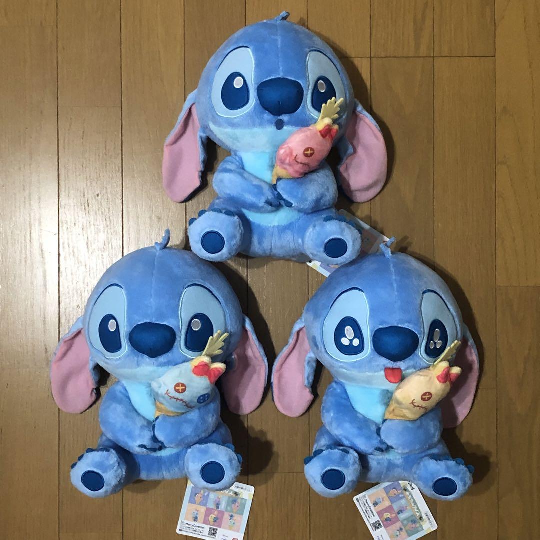 スティッチ BIG　カラフルアイス ぬいぐるみ　コンプリート　3種 Disney ディズニー スティッチ カラフルアイス BIGぬいぐるみ 全