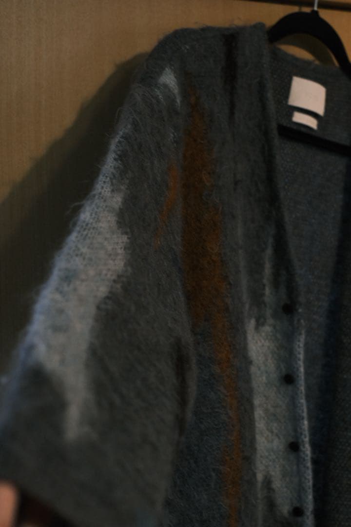 yoke モヘアカーディガン グレー