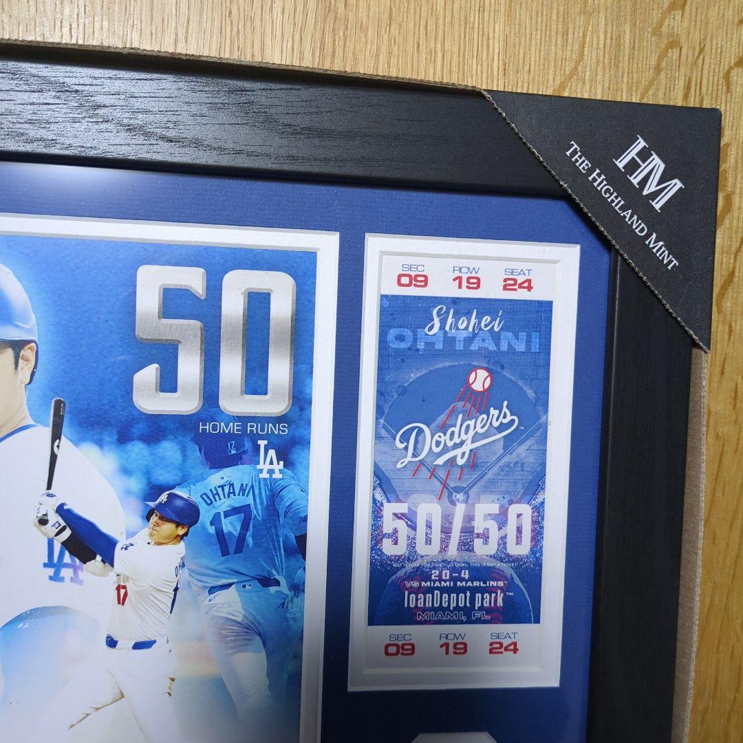 大谷翔平 50/50 達成記念 フォトフレーム シルバーコイン付き チケット付き