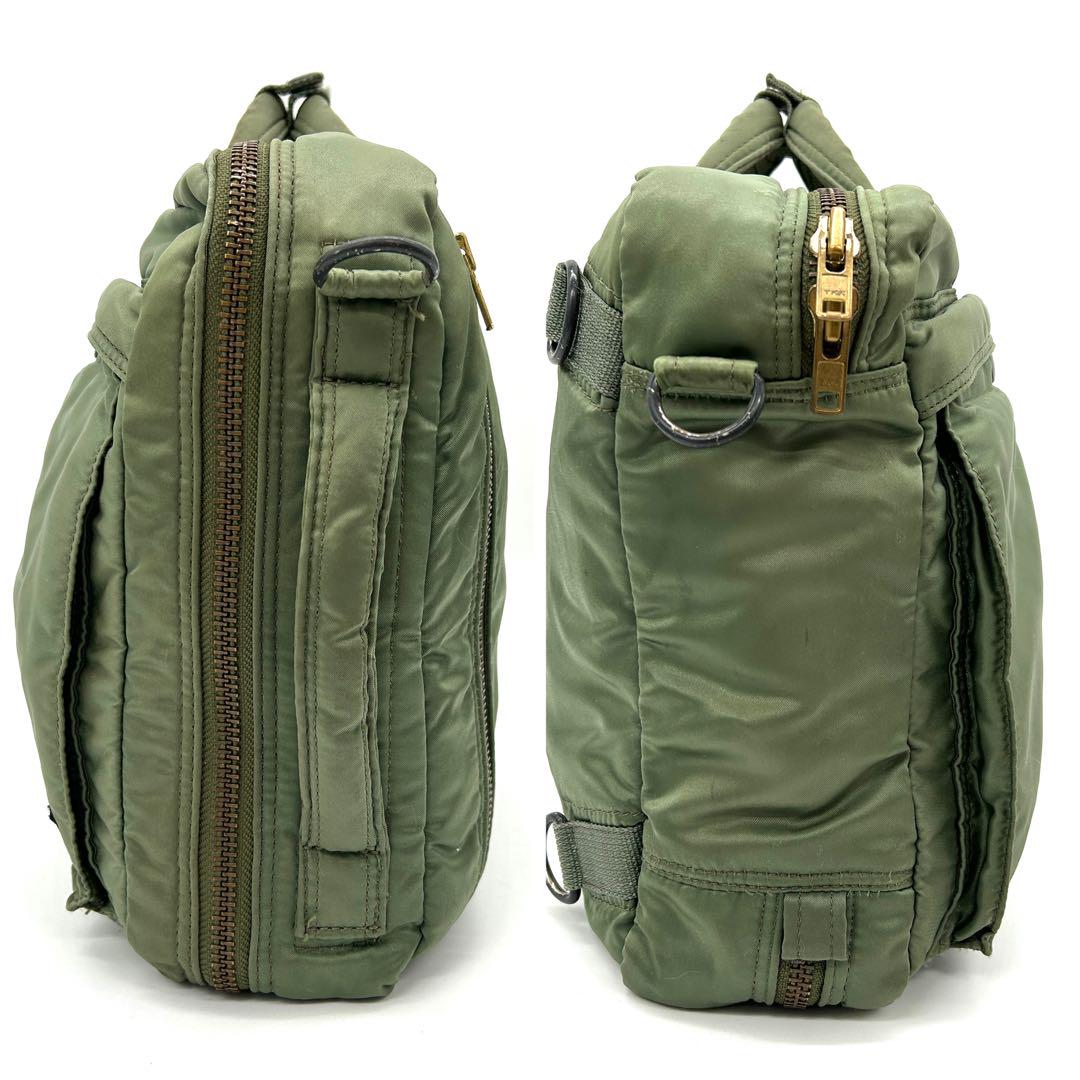 希少★3way ポーター タンカー ビジネスバッグ ナイロン セージグリーン PORTER】タンカー 3way セージグリーン ビジネスバッグ ナイロン