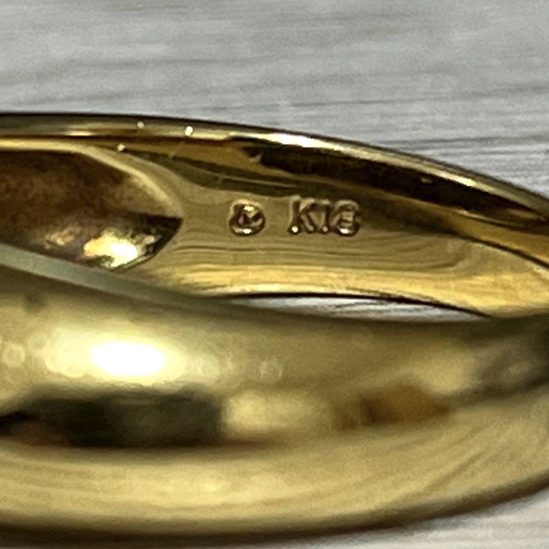 ミキモト K18 YG ダイヤモンド リング