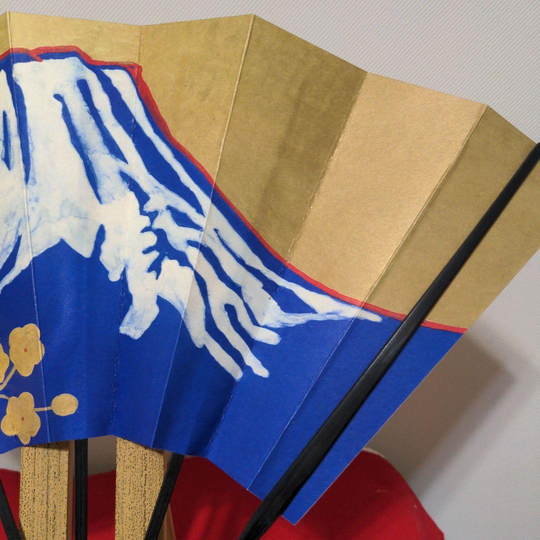 日本三大女流画家　片岡球子　飾り扇　扇子　松竹梅富士山　三越