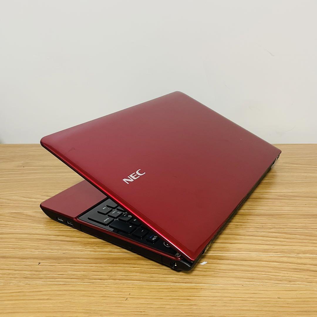 NECワインレッドノートパソコン メモリ6ギガ大容量750ギガオフィスDVD ワインレッドNEC ノートパソコン メモリ6ギガ/750ギガオフィスDVD
