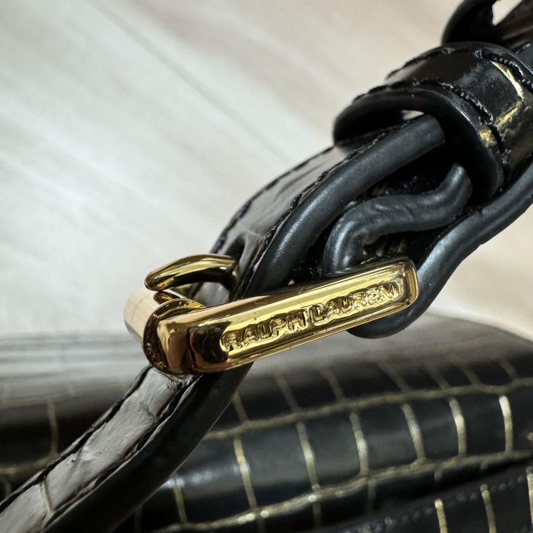 【希少】Lauren Ralph Lauren ショルダーバッグ クロコ