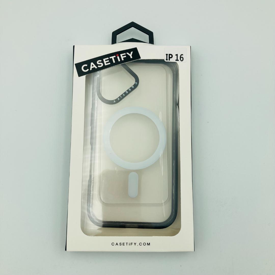 CASETiFY iPhone16 ケース MagSafe クリア ブラック - メルカリ