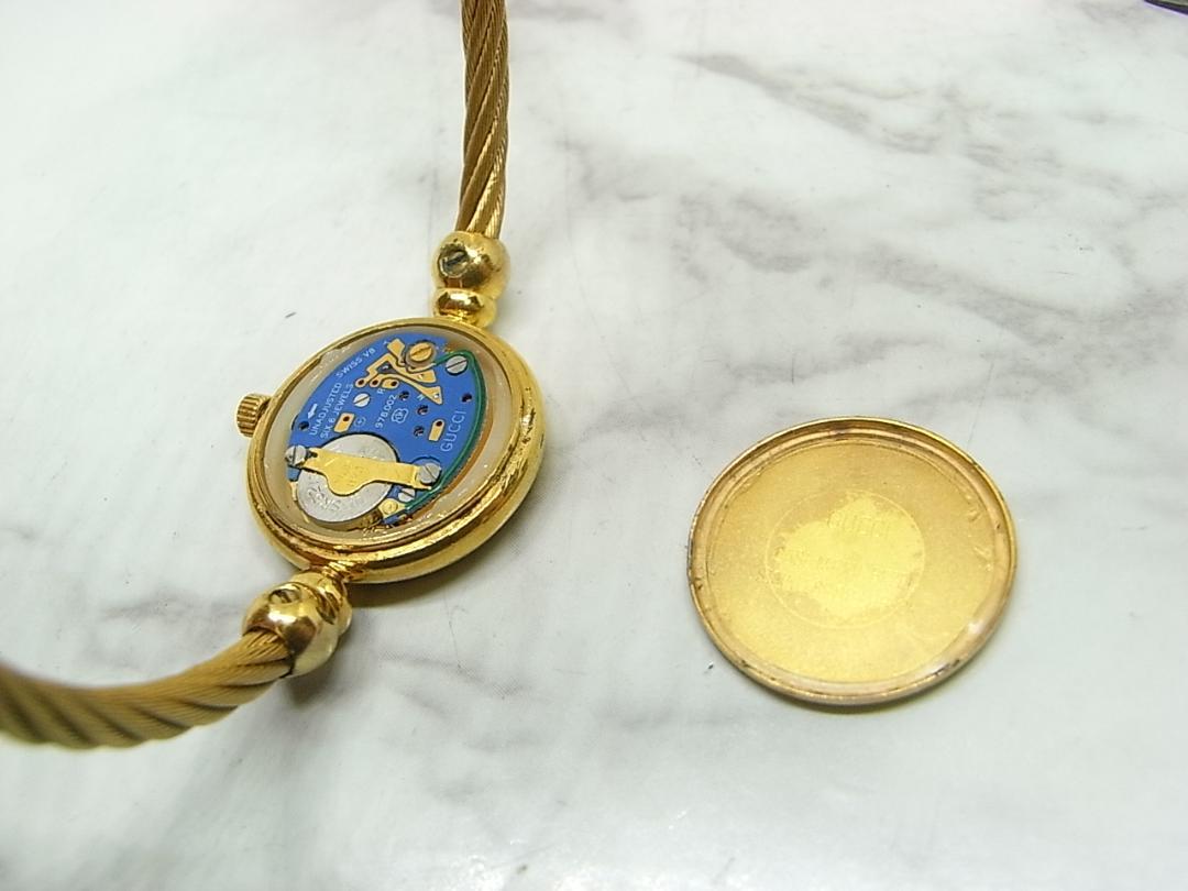 ヴィンテージ　グッチ　GUCCI　2747L 　GG文字盤　ワイヤー　レディース