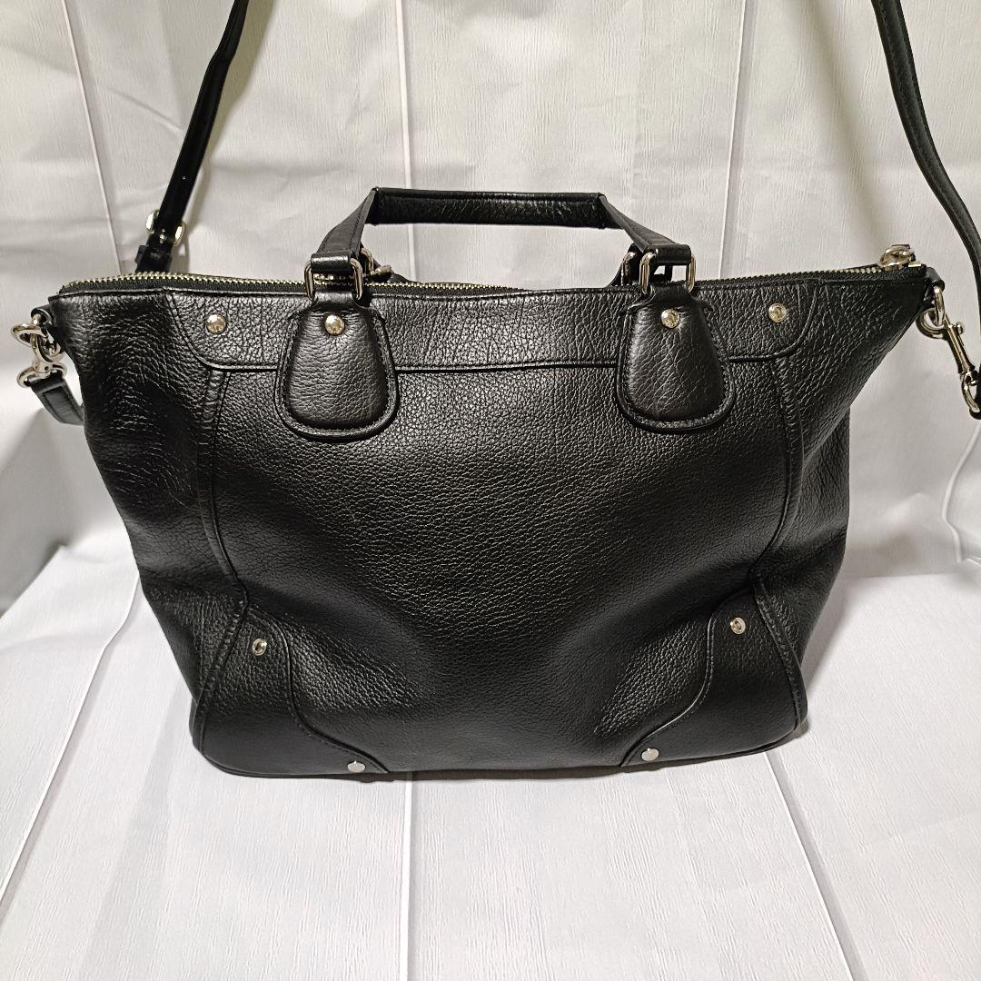 COACH ブラック レザー ビジネスバッグ - メルカリ