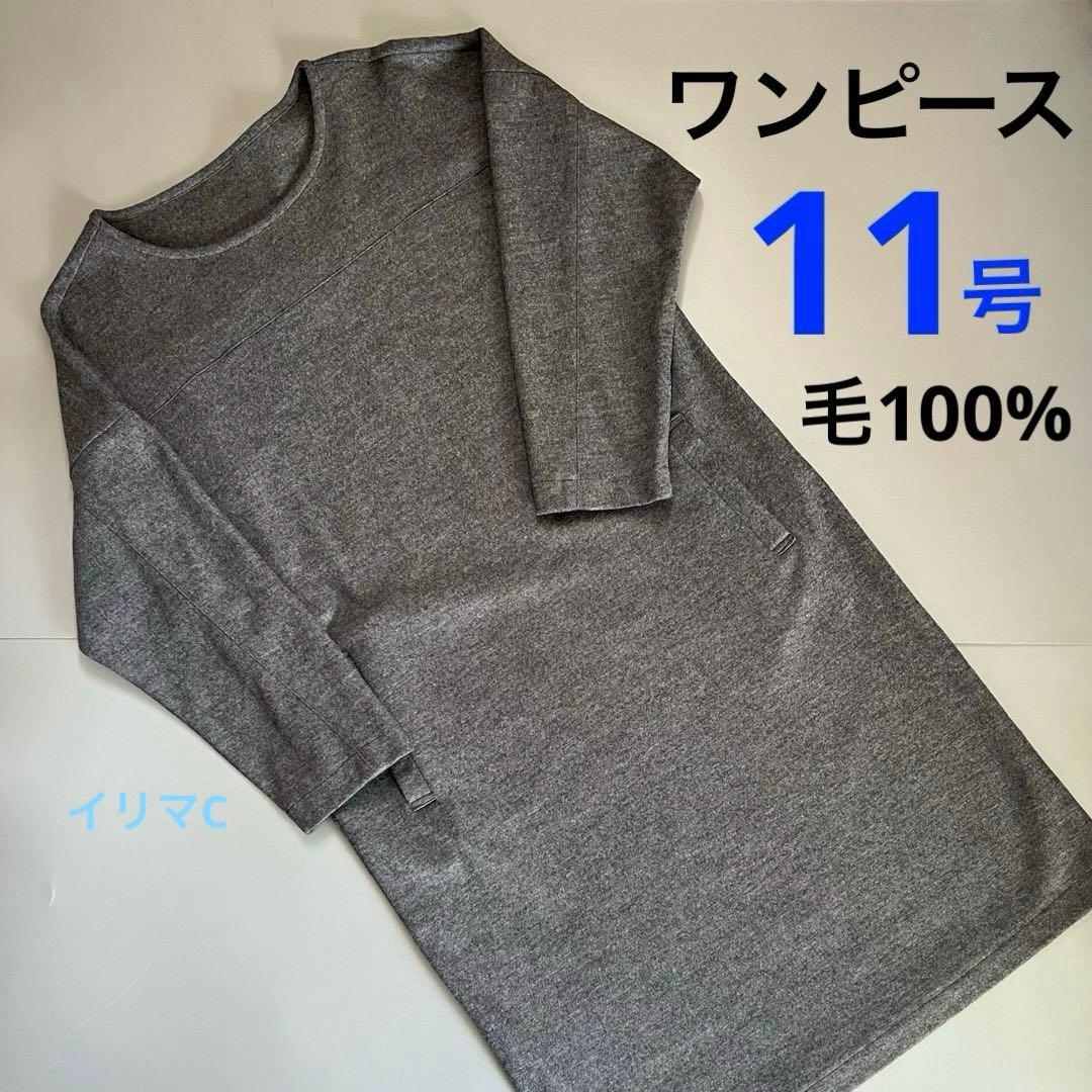 ワンピース 11号 グレー 日本語L