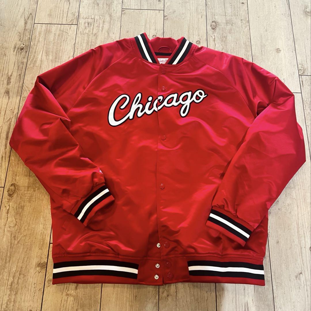 新品未使用Mitchell & Ness シカゴスタジャン レッドXXL