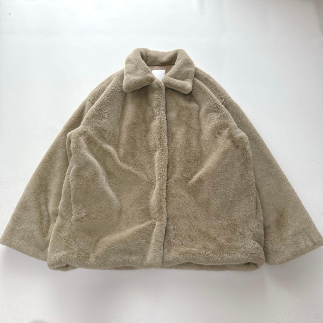 シーナリー フェイクファー コート ボアコート ブラウン ジャケット SIZE SHENERY