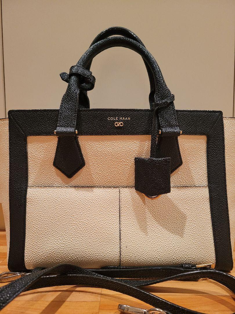 COLE HAAN 2wayハンドバッグ ホワイト/ブラック