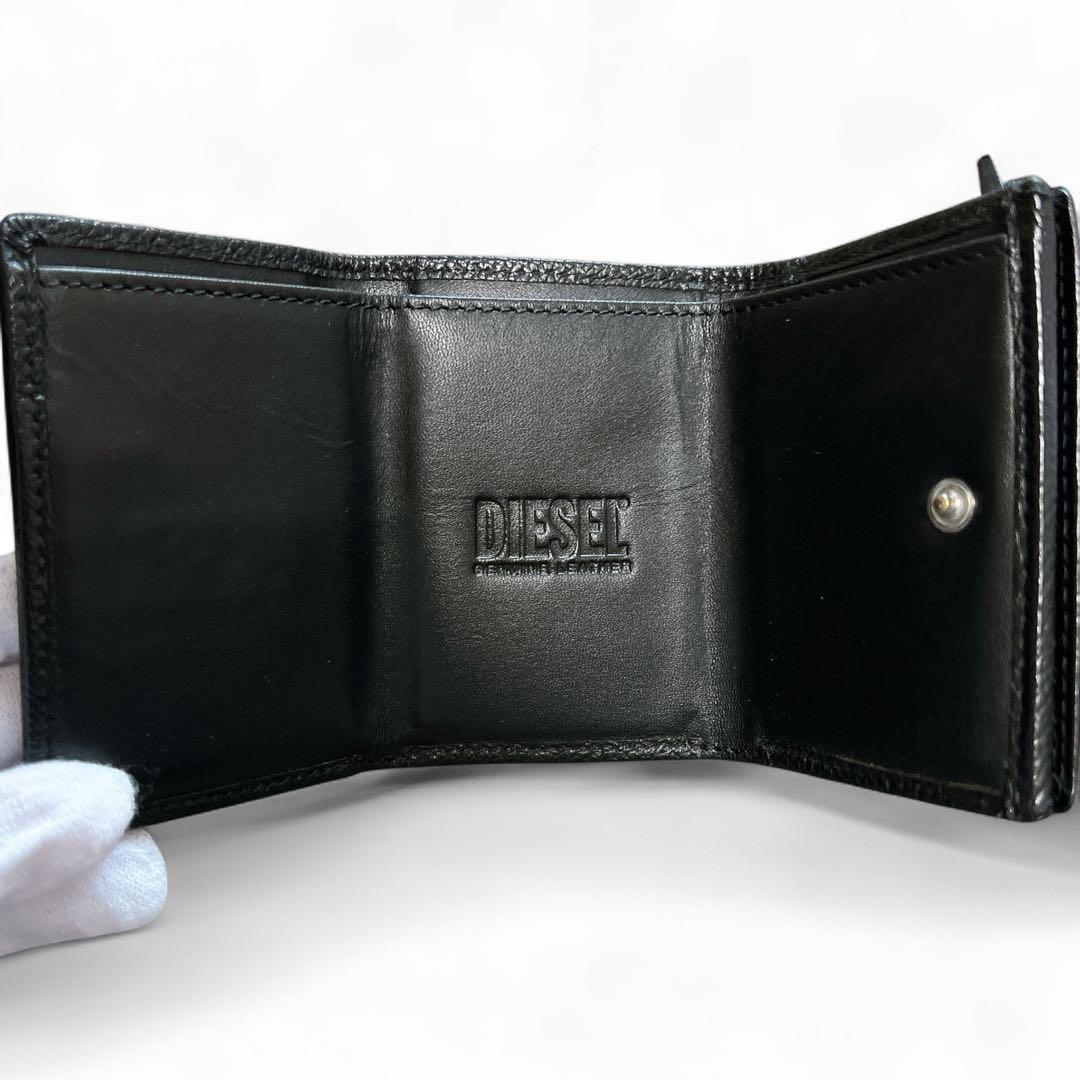 美品・希少】DIESEL 三つ折り財布 Dロゴ ブラックレザー - メルカリ