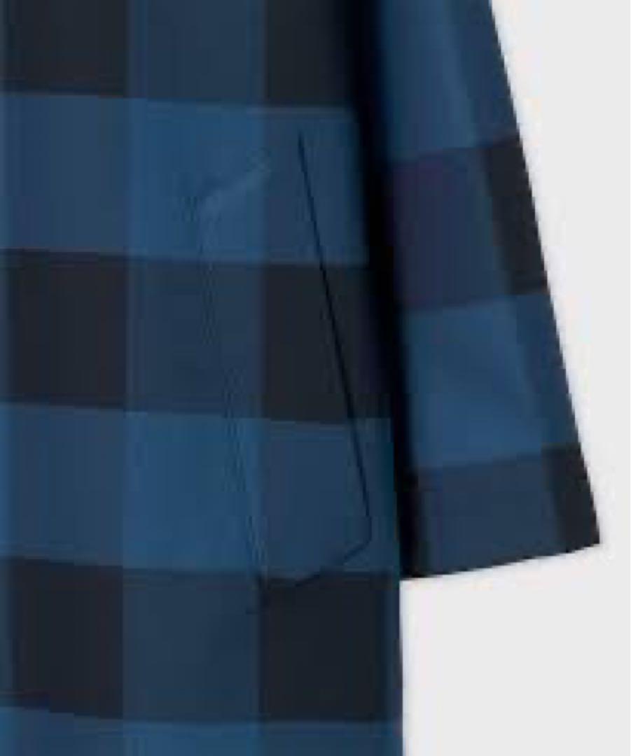 Paul Smith ステンカラーコート ブロックチェック ブル