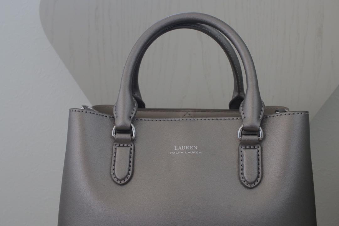 【未使用級美品】ローレンラルフローレン 2WAYトートバッグ シルバー