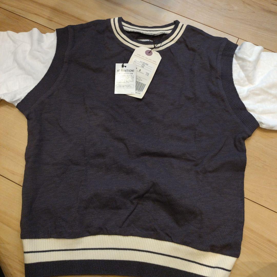 【確認用】レイヤード風Tシャツ130チャコール 8,299円
