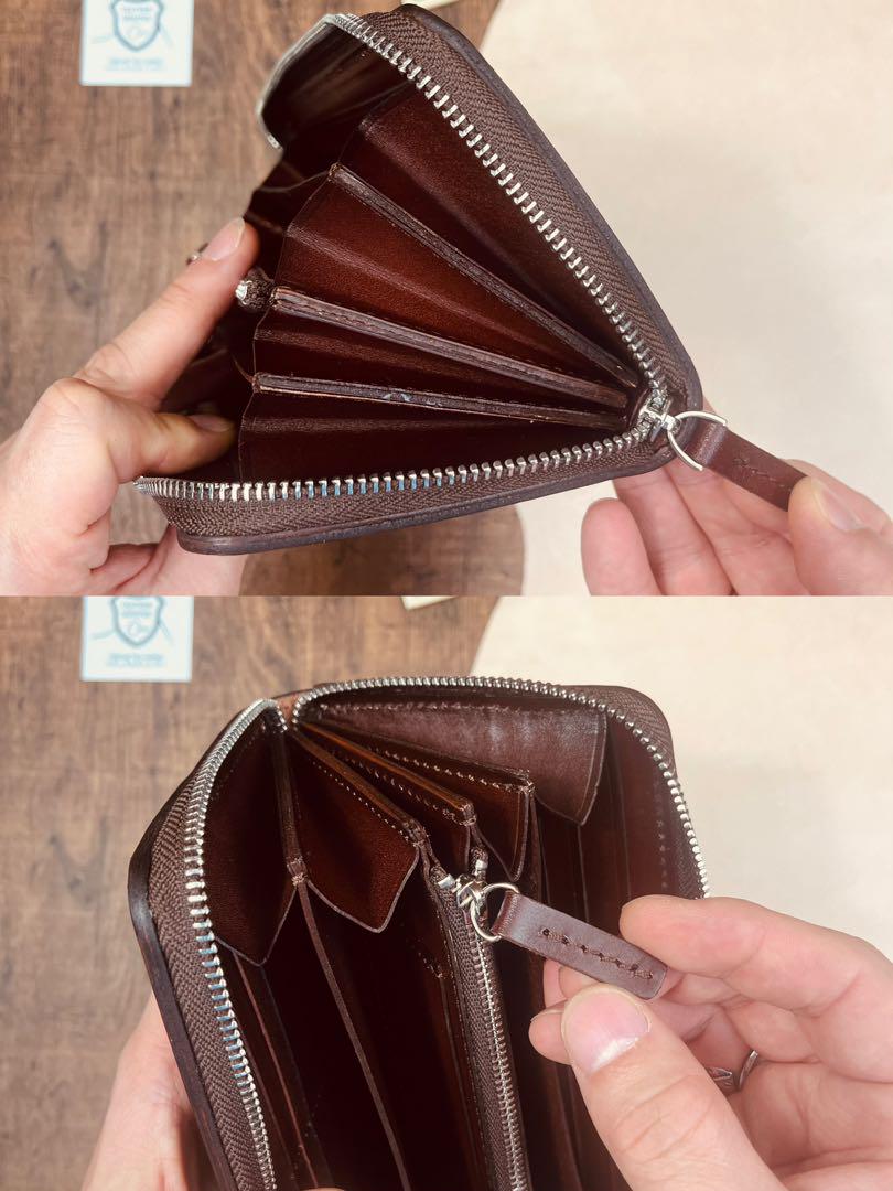 サドルレザー ラウンドファスナー メンズ財布 長財布 本革 ハンドメイド YKK サドルレザー ラウンドファスナー メンズ財布 長財布 本革