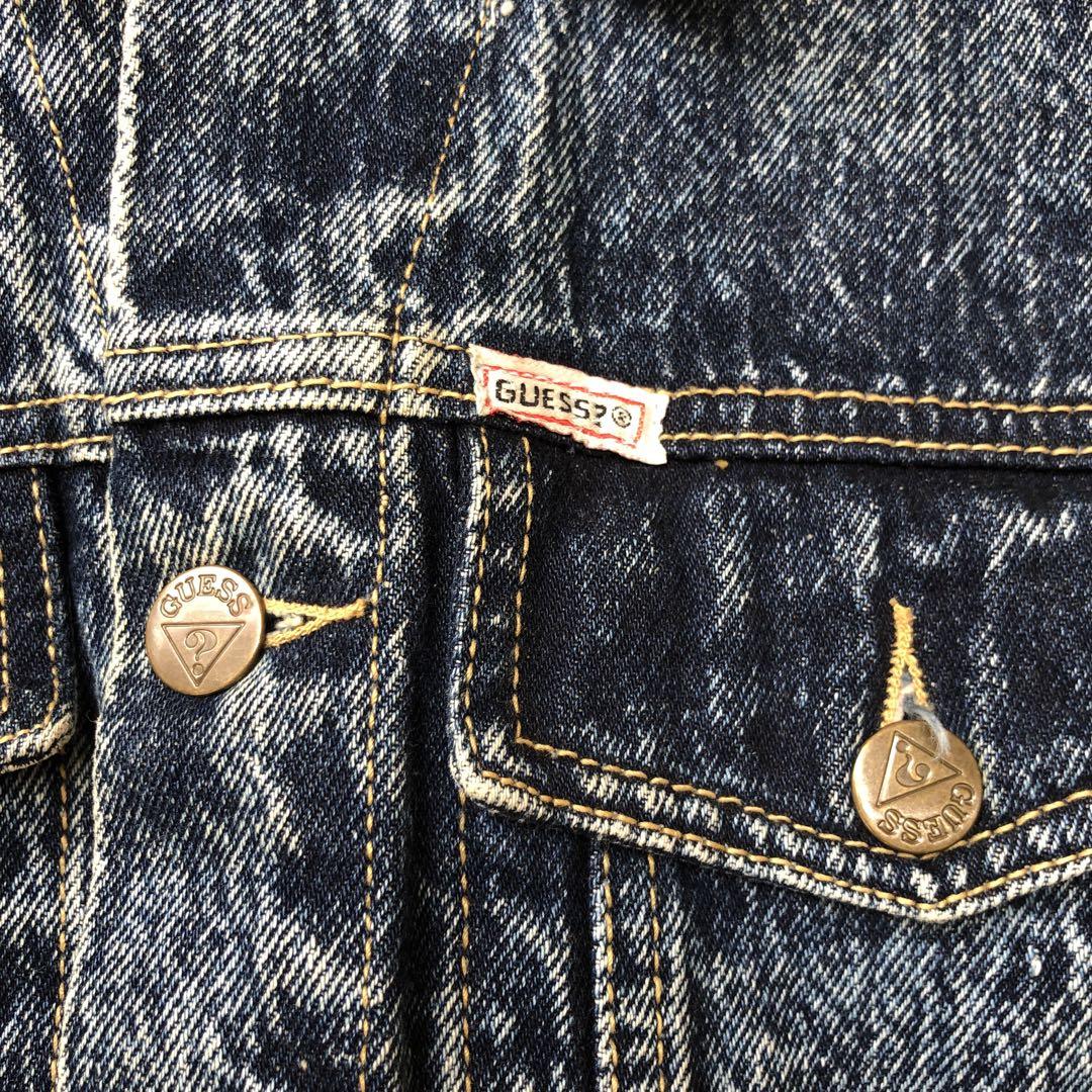 GUESS 90s usa製 ブラックデニムジャケット ケミカルウォッシュ 90s USA製 GUESSゲス ケミカルウォッシュ デニムジャケット 4