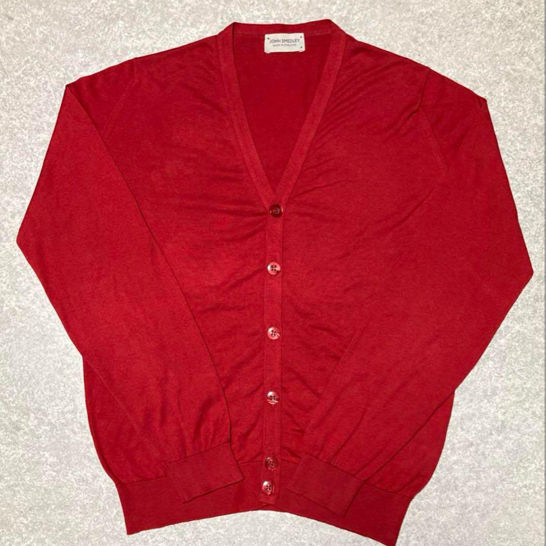 【新品タグ付き】ジョンスメドレー シーアイランドコットン カーディガン M JOHN SMEDLEY カーディガン WHITCHURCH ジョンスメドレー